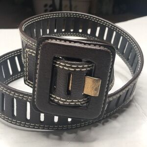 Rolfs Brown stitched belt 36”